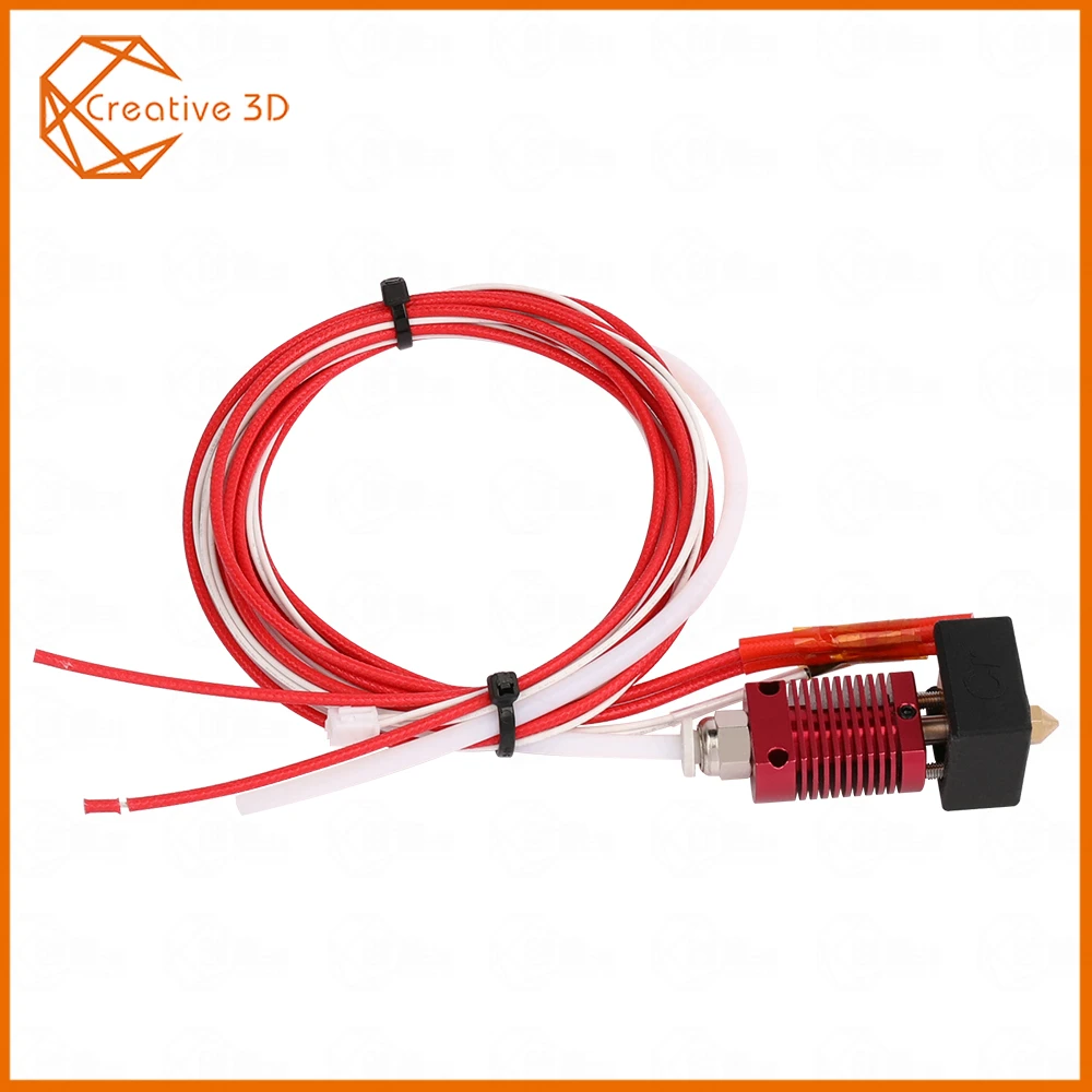 1 набор деталей для 3d принтера CR10 Hotend экструдер комплект 12 В/24 В для Ender3 CR10 принтер 1,75 мм 0,4 мм сопло алюминиевые части блока с подогревом