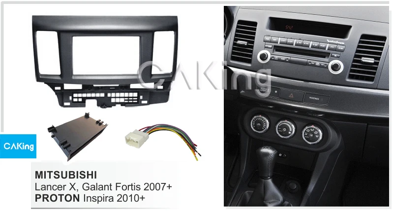Car Fascia Radio Panel Harness for MITSUBISHI Lancer Galant Fortis 2007+ Dash Kit Install Facia Plate Console Adapter | Автомобили и