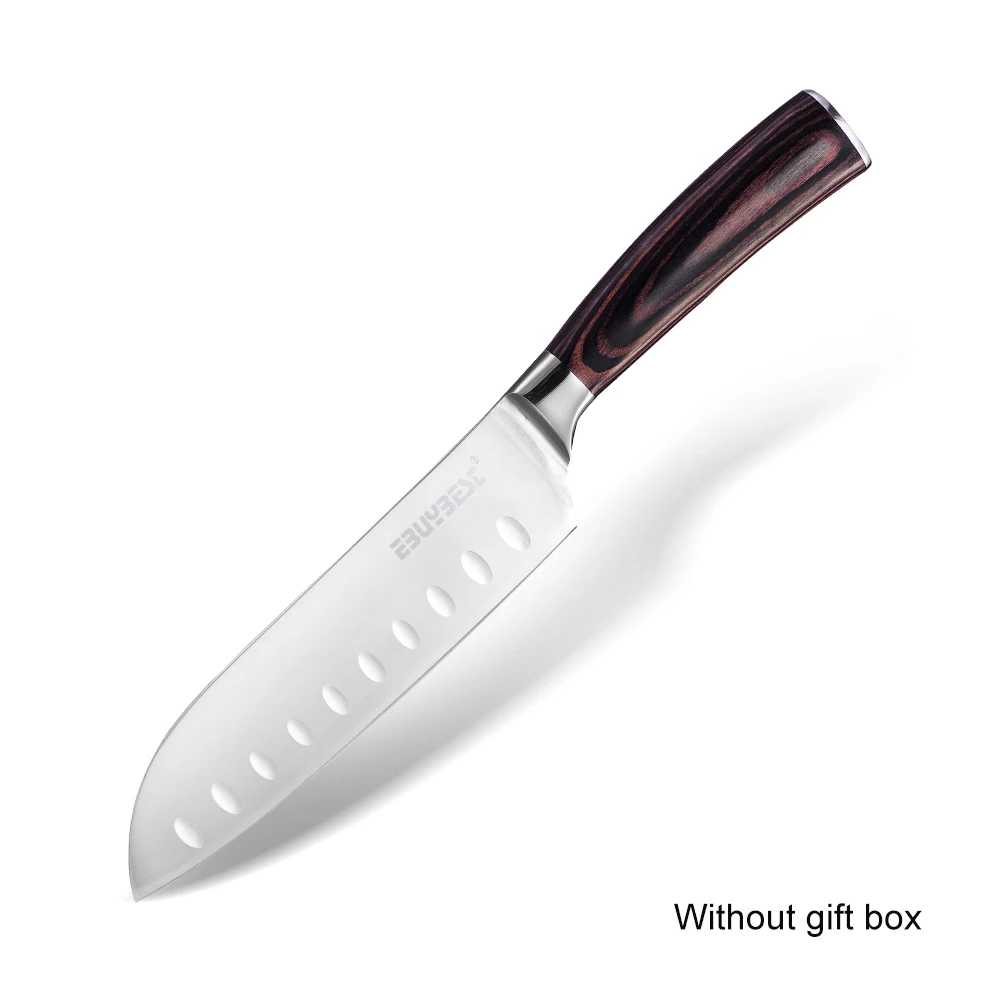 7inch without box Кухонные ножи из нержавеющей стали 5 дюймов нож для фруктов 7 дюймов кухонный нож 8 дюймов нож для шеф-повара острый нож для мяса рыбы кухонный нож для приготовления пищи - Цвет: 7inch without box