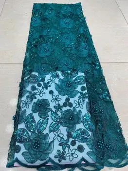 

NEW lace fabric african lace fabric high quality Beaded French Lace Fabric Nigerian lace fabric 3D Lace 5 yards per lot YYZ5783