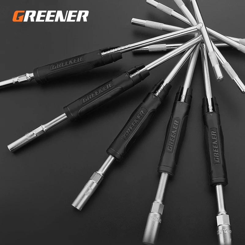 Grenner T Type Hex Socket Sleeve Wrench Hex Key Allen Wrench Outer Hexagon Multifuctional Hand Removable Car Maintenance Tools