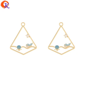 

Cordial Design 50Pcs 26*33MM Jewelry Accessories/DIY Making/Paint Effect/Rhinestone Pendant/Hand Made/Earring Findings/Charms