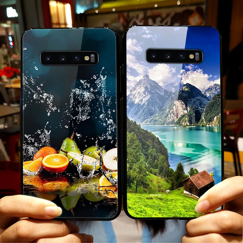 Чехол из закаленного стекла для samsung Galaxy Note 8 9 10 S10 S8 S9 Plus S10e Lite J2 Core Prime мягкий