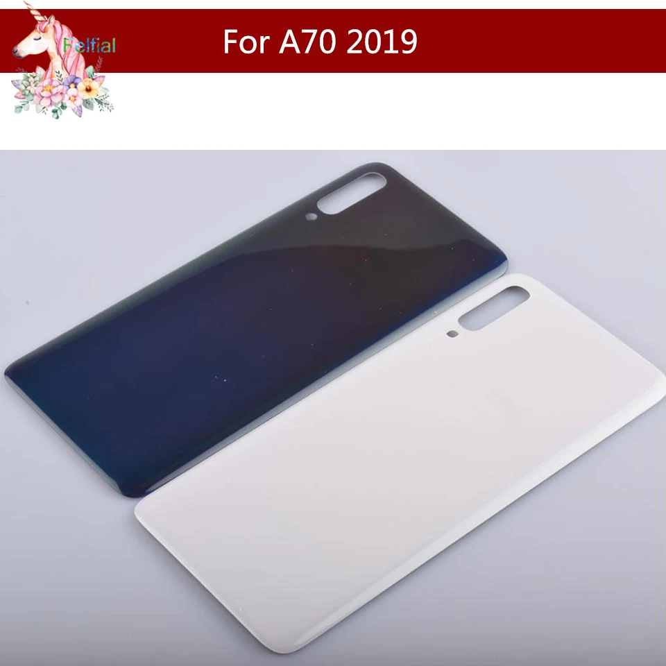 10 шт./партия для samsung Galaxy A70 A705 SM-A705F SM-A7050 корпус батарея Дверь Задняя стеклянная крышка корпус A70 A705