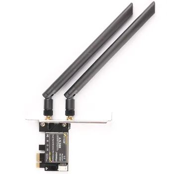 

2400Mbps AX200 Desktop WiFi Adapter Dual Band Desktop PCI-E Wireless Card 802.11Ax WIFi6 Bluetooth5.0 Support MU-MIMO
