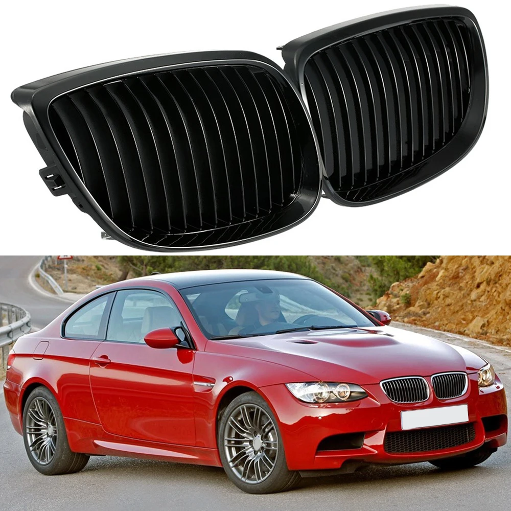 2 шт черные Передние решетки правая левая для BMW E63/E64 M6 630i 640i 650i 645ci и т. Д. 2003-2013 автомобильные аксессуары высокого качества N13 - Цвет: D  Detial Page