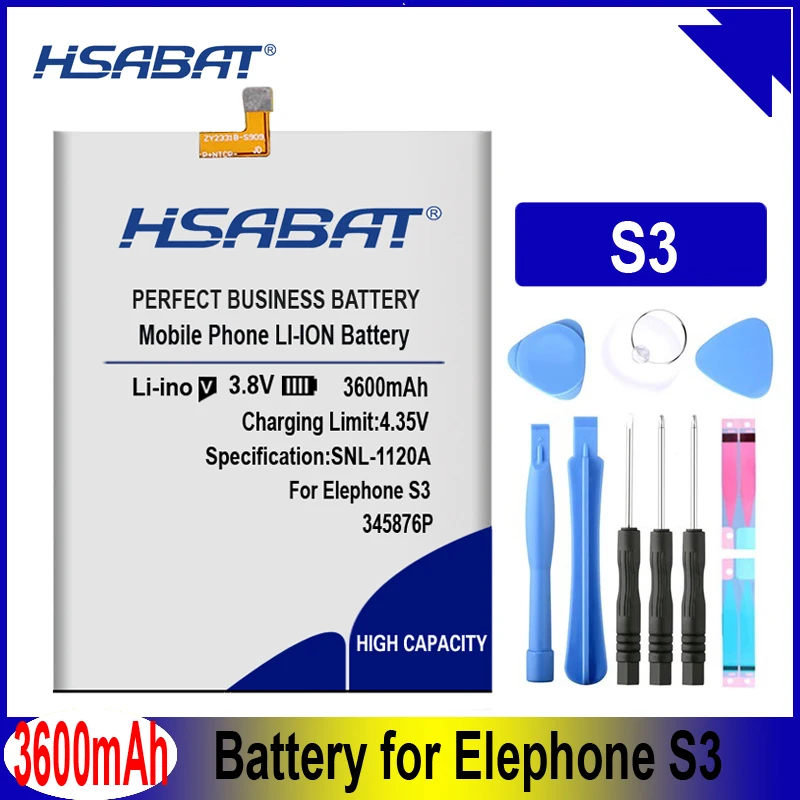 Аккумулятор HSABAT 345876P 3600mAh для аккумуляторов Elephone S3