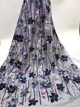 

best quality Sat-59.3804 embroidered African Tulle Lace Fabric African French Lace Fabric with embroidery