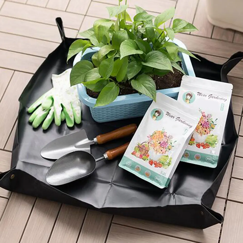 

Lock Waterproof Anti Dirty Thicken Basin Cushion Mix Soil Flower Land Mat Gardening Pad Reusable Transplanting Pot Foldable