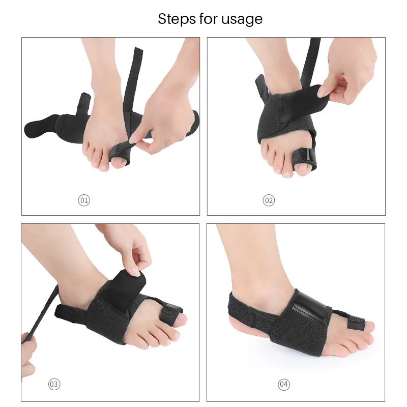 1Pair Big Toe Hallux Valgus Bunion Corrector Orthotics Feet Care Bone Thumb Adjuster Correction Splint Bone Thumb Straightener