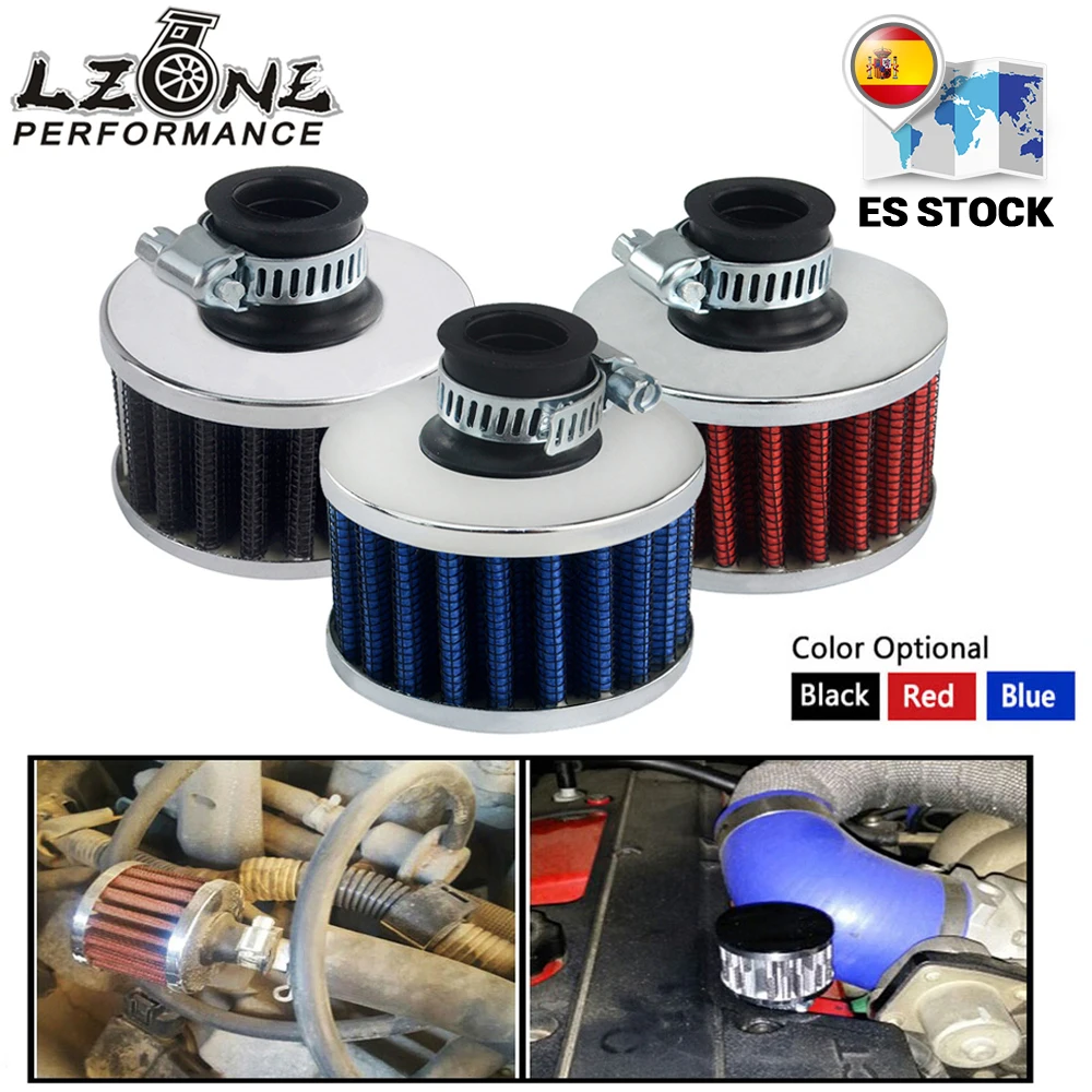 LZONE - Universal Interface Motorcycle Air Filters 12mm Sliver Car Cone Cold Intake Filter Turbo Vent Crankcase JR-AIT12 | Автомобили и