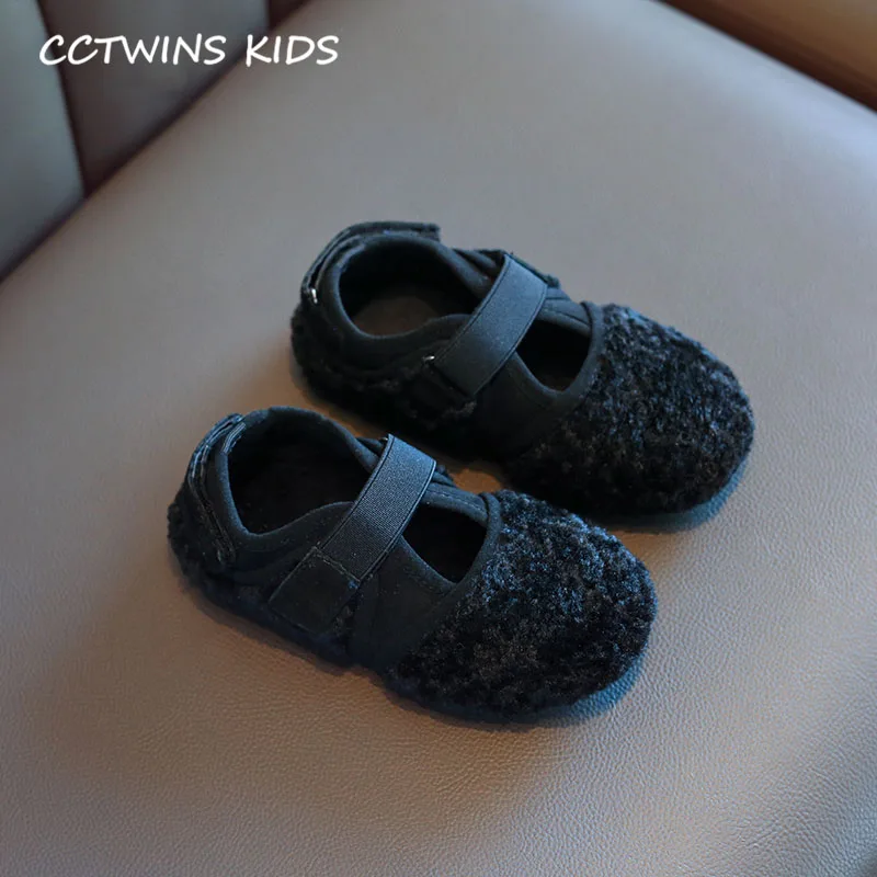 CCTWINS/детская обувь; коллекция года; модная детская обувь для принцесс; Брендовые вечерние туфли на плоской подошве для девочек; брендовая теплая обувь Mary Jane; Цвет Черный; GM2504 - Цвет: Thin Black