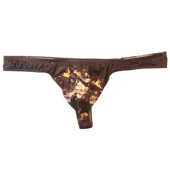 

Men's G-Strings Fashion Low Rise Sexy Printed Underpants Thong Breathable Comfortable Underwear male