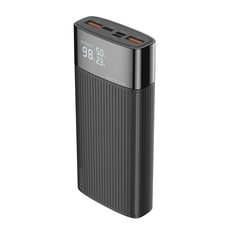 Black KUULAA 20000mAh Power Bank For iPhone Samsung Huawei Type C PD Fast Charging+ Quick Charge 3.0 USB Powerbank External Battery - Цвет: Black