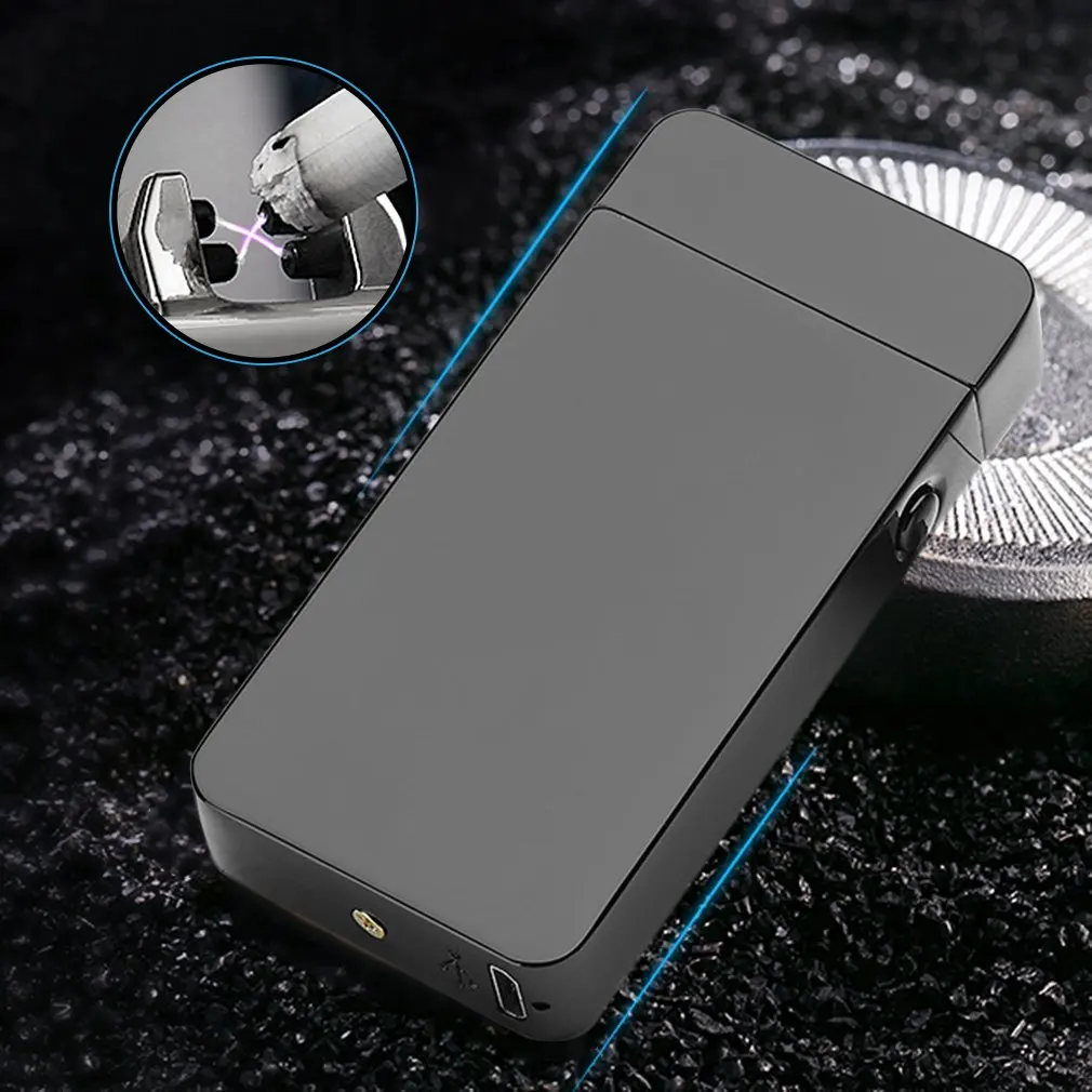 PREUP charge Dual Arc usb-зажигалка, ветрозащищенная индивидуальная электрическая зажигалка для сигарет металлический беспламенный факел перезаряжаемый