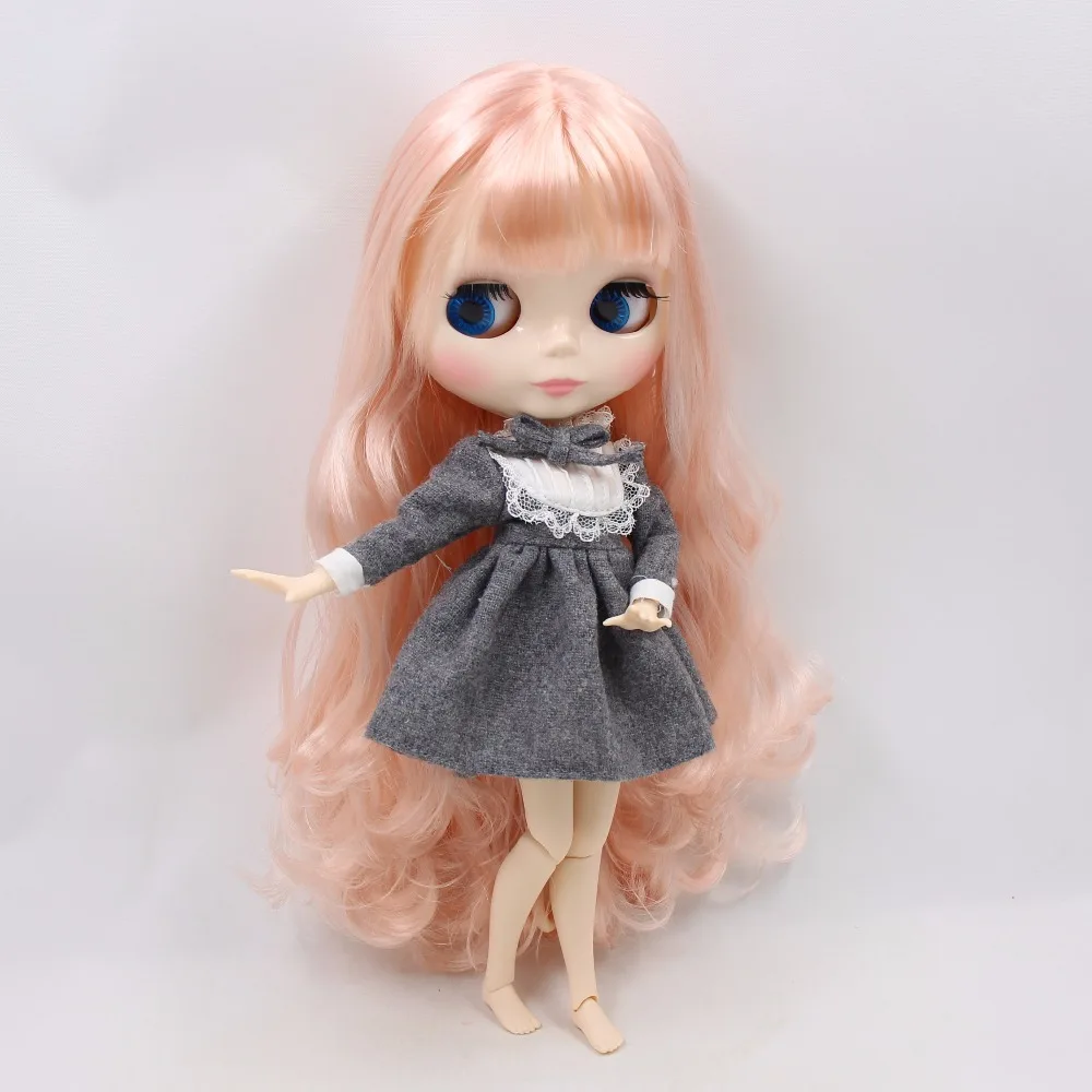 Neo Blythe Doll with Pink Hair, White Skin, Shiny Cute Face & Custom Jointed Body 1