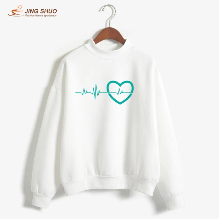 Heartbeat Love Print Осенняя толстовка женская новая модная флисовая Утепленная зимняя Толстовка дропшиппинг Превосходное качество забавная