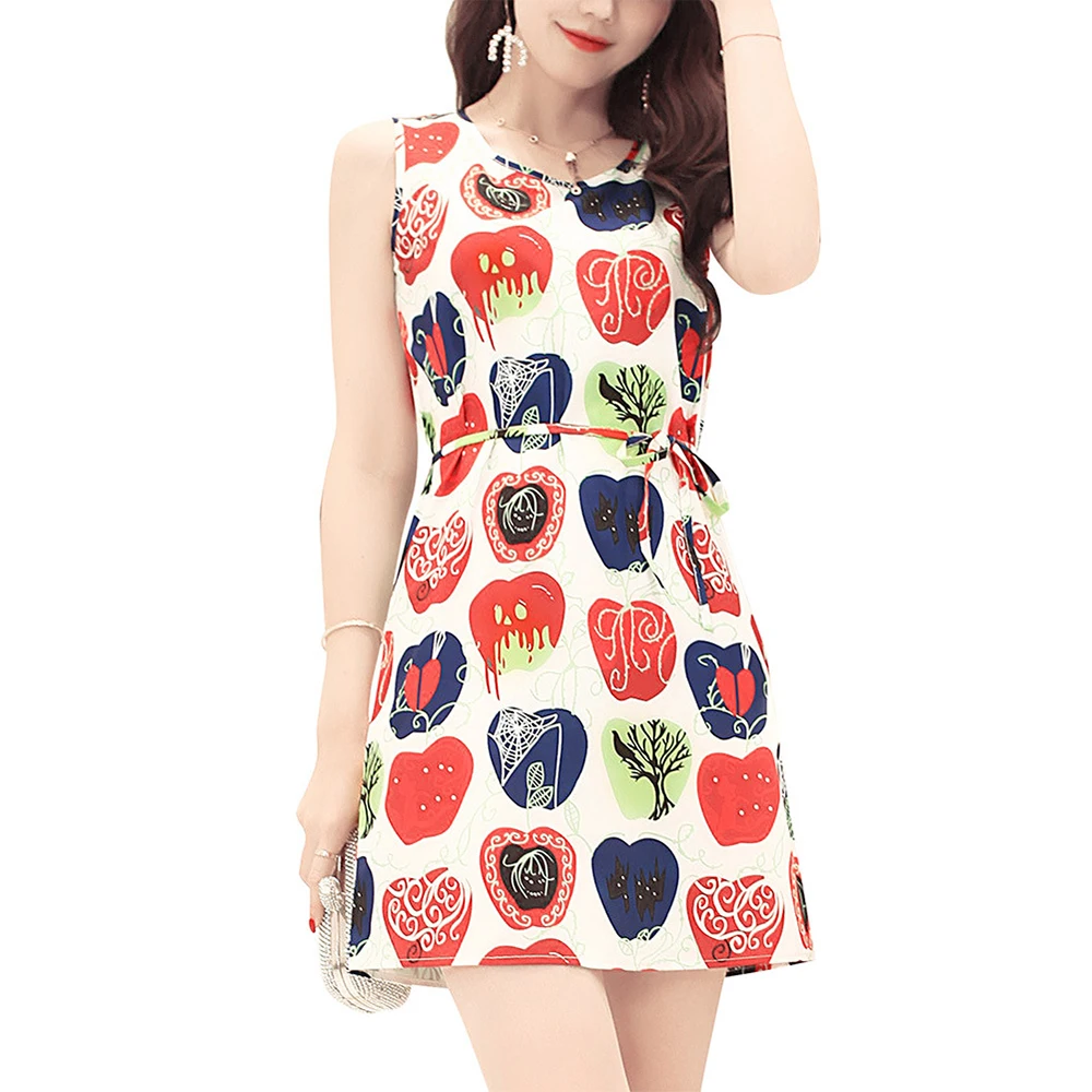 Suzhan Новое Женское модное летнее платье с цветочным принтом без рукавов на молнии