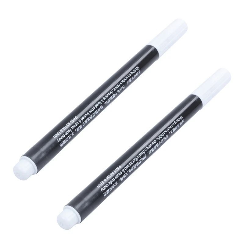 2 x Fabric Marker Pens Permanent Colors For DIY Textile Clothes T-Shirt Shoes white | Канцтовары для офиса и дома