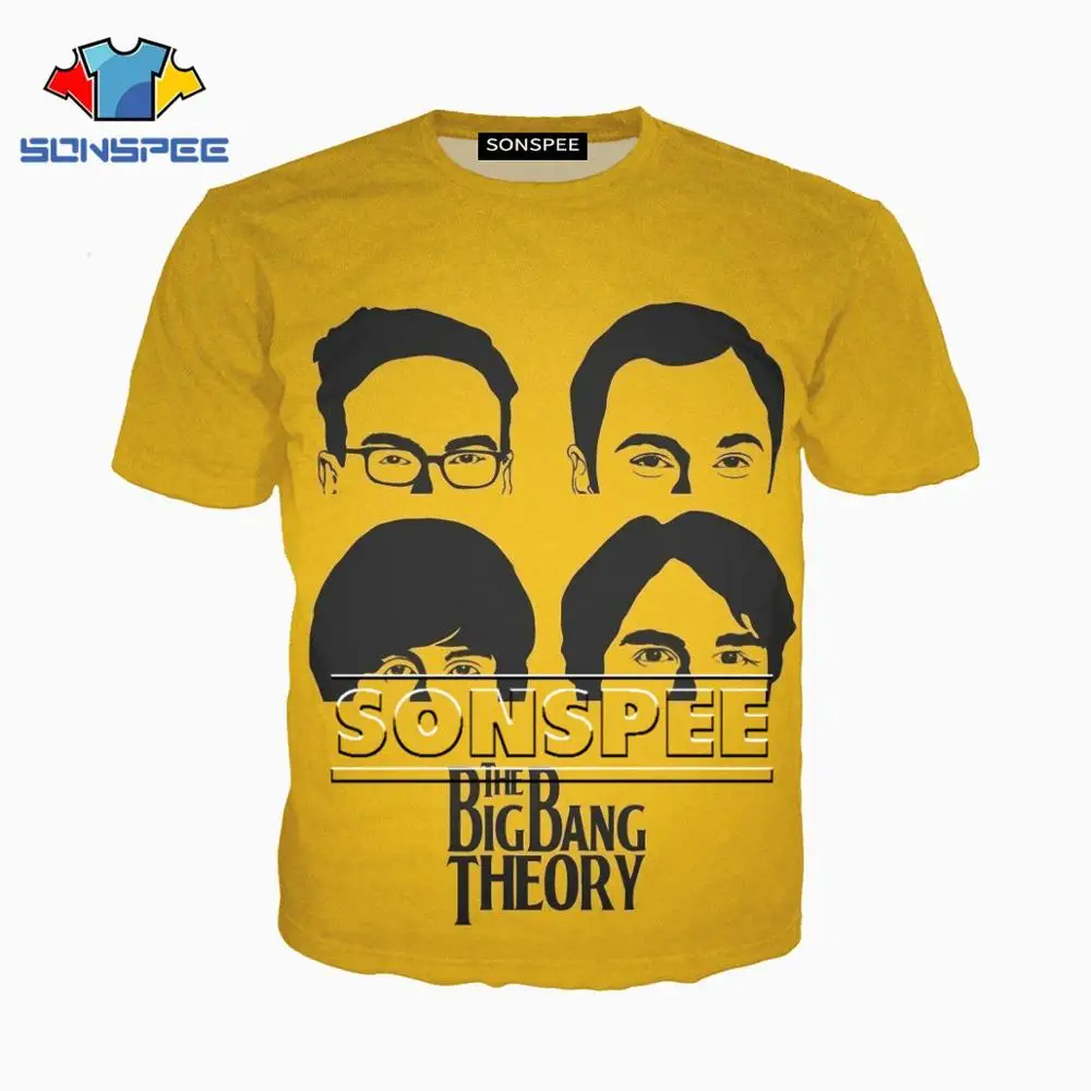 SONSPEE The Big Bang Theory Funny3D Футболка с принтом для мужчин и женщин, унисекс, горячая Распродажа, модные хип-хоп футболки, уличная одежда для отдыха, XK38