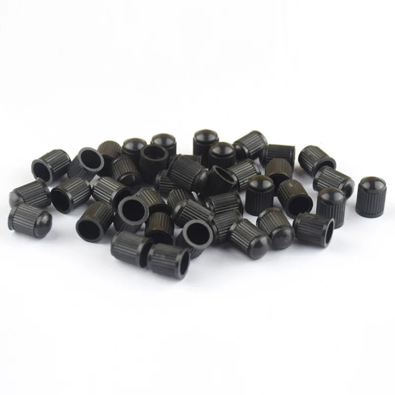 

100Pcs/lot Black Plastic Tubeless Tyre Wheel Stem Air Valve Caps Car Tire Valve Caps Auto Truck Bike Dust Dustproof Caps