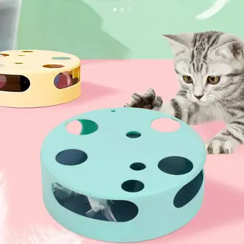 

Electric Cat Turntable Interactive Feather Auto Teaser Pet Toy