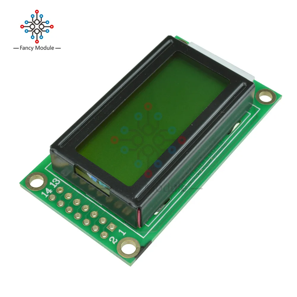 Diymore 0802 lcd 8x2 символьный ЖК-дисплей модуль синяя/желтая подсветка для Arduino Raspberry Pi