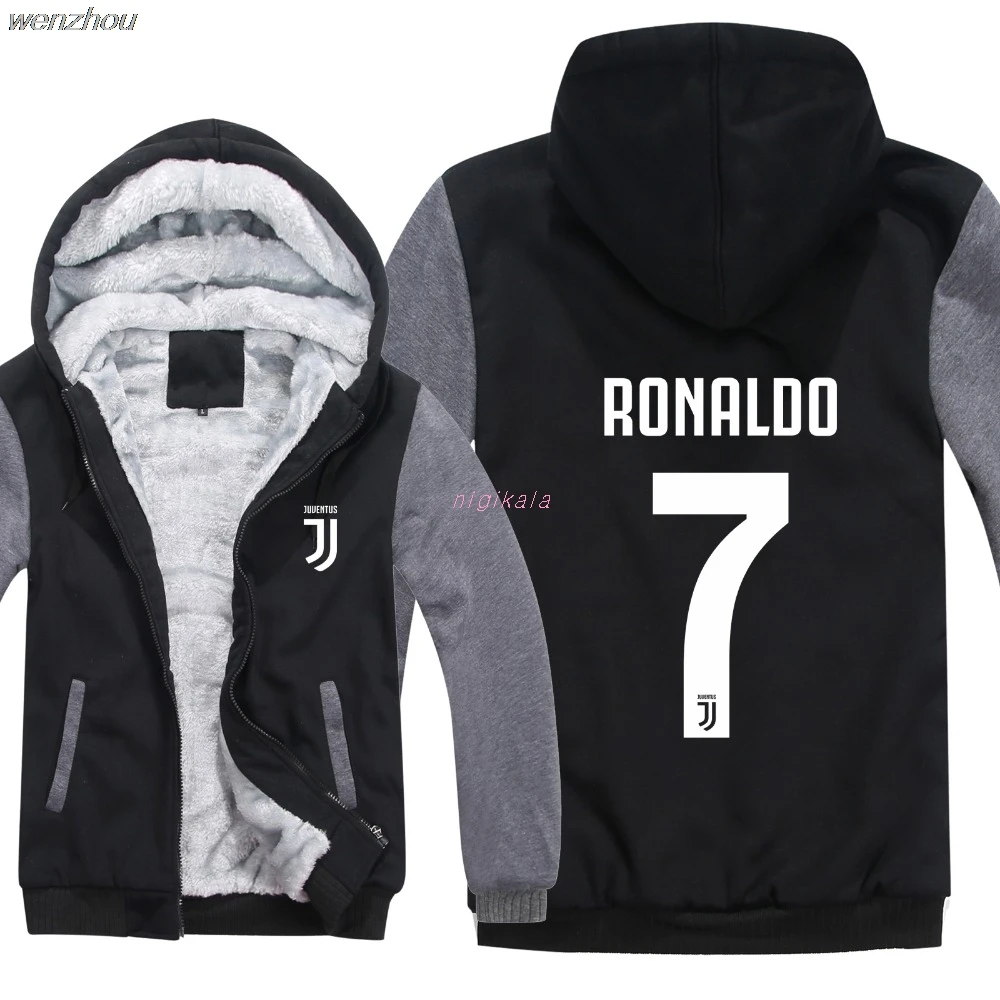 

Cristiano Ronaldo Hoodies Men Casual Coat Wool Liner Jacket Cristiano Ronaldo Sweatshirts Mans Pullover
