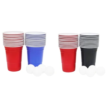 

22Pcs Party Mug with 4 Balls Beer Pong Party Cups Beer Mug Extra Strong Plastic Mug Plastic Mug