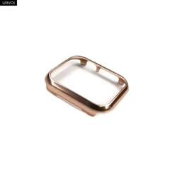 URVOI Premium Shiny Metal Frame Cover & Aluminium Alloy Bumper for 49mm Ultra 2 3 (Rose gold)