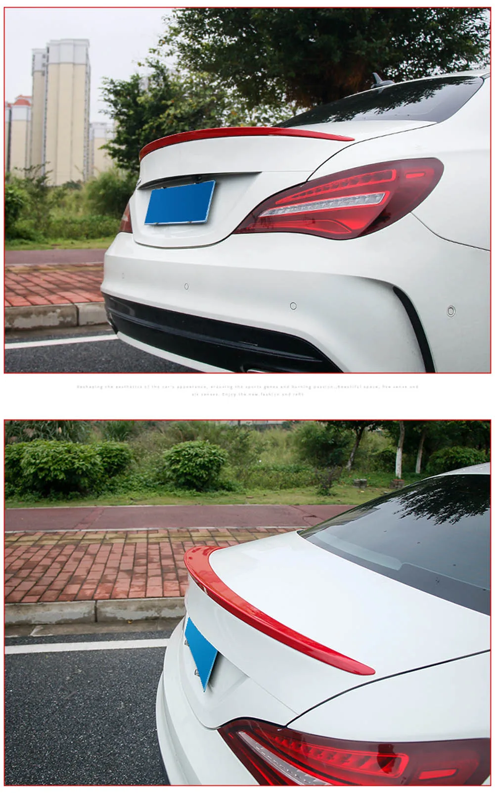 Авто гоночный задний спойлер багажника активный крыло губы для Mercedes-Benz CLA-Class CLA200 cla260 углеродного волокна/ABS