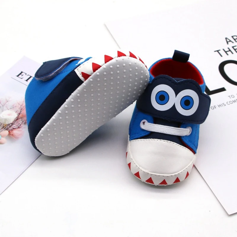 Funny Big Eyes Baby Boys Canvas Shoes Non-slip Breathable Soft Sole Anti-slip Baby Toddler Shoes t