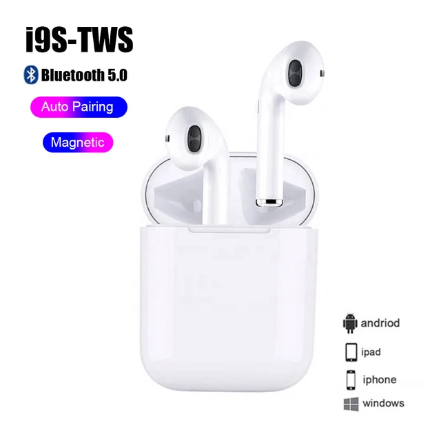 US $7.39 Bluetooth 5.0 Earphone Mini Earbuds i9S TWS Smart Wireless Headphones with Charging Box Headset
