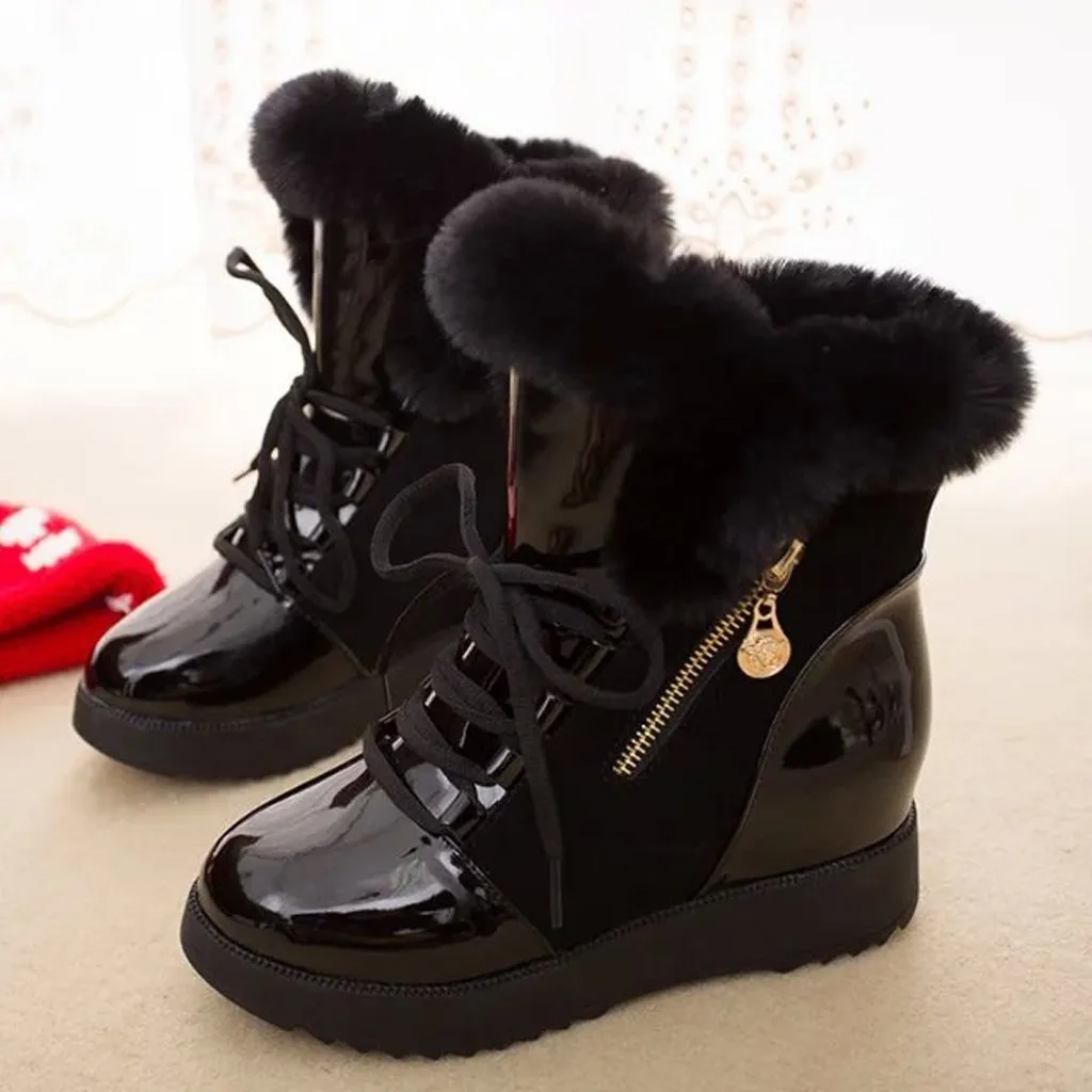 Женские ботинки; женские зимние ботильоны; женские теплые зимние ботинки с лисьим мехом; женская повседневная обувь на квадратном каблуке; botas mujer;#930