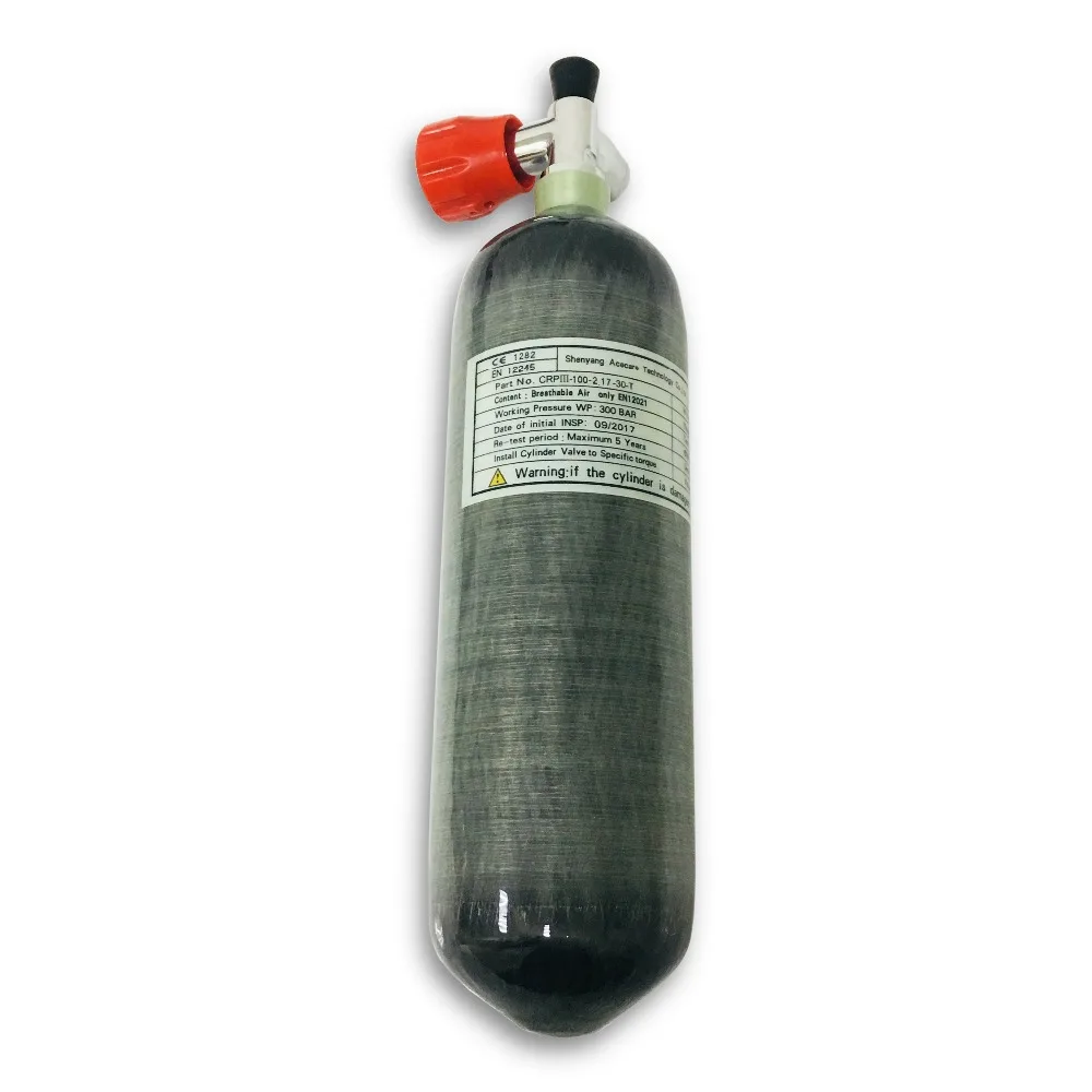 AC121711 Acecare 2.17L пейнтбольное оборудование Hpa бак из углеродного волокна цилиндр Pcp воздушный бак 300 бар с гагью клапан для воздуха софтпистолет