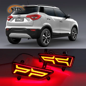 

2Pcs Car LED Rear Fog Lamp Bumper Reflector Light For Mahindra XUV300 2019 2020 Brake Light Reflector Lamp