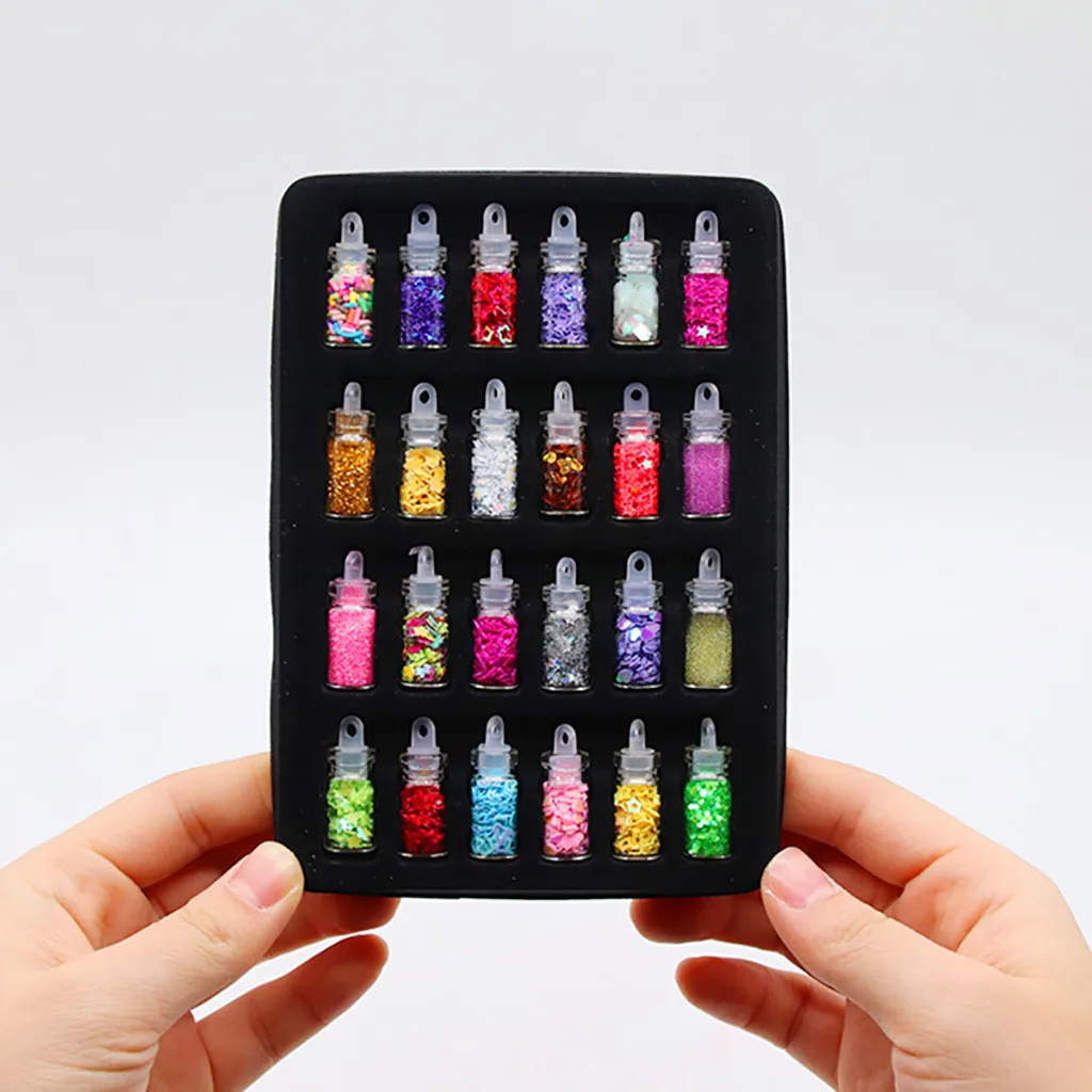 Цвет Пластилин/slime детские игрушки 12/24pcs пайетки/блеск наполнитель мягкие игрушки для лепки для детей грязи Diy Kit увеличить воображение