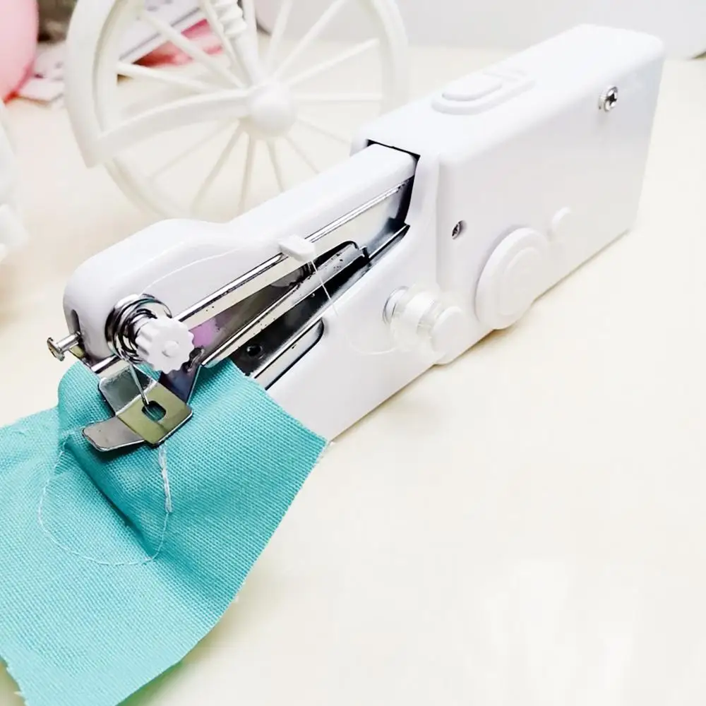 Mini Hand Sewing Machine Portable Household Quick Stitch Sew Needlework Cordless Clothes Fabrics Electronic Sewing Machine