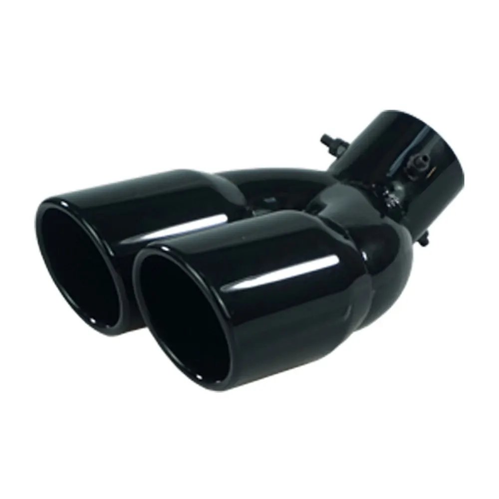 Universal Car Exhaust Pipe Muffler Double Tube Auto Vehicle Inlet Dual