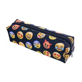 

Expression Smiling Face Pencil Case Pen Bag Cosmetic Bag Zipper Pouch for Adults School Students
