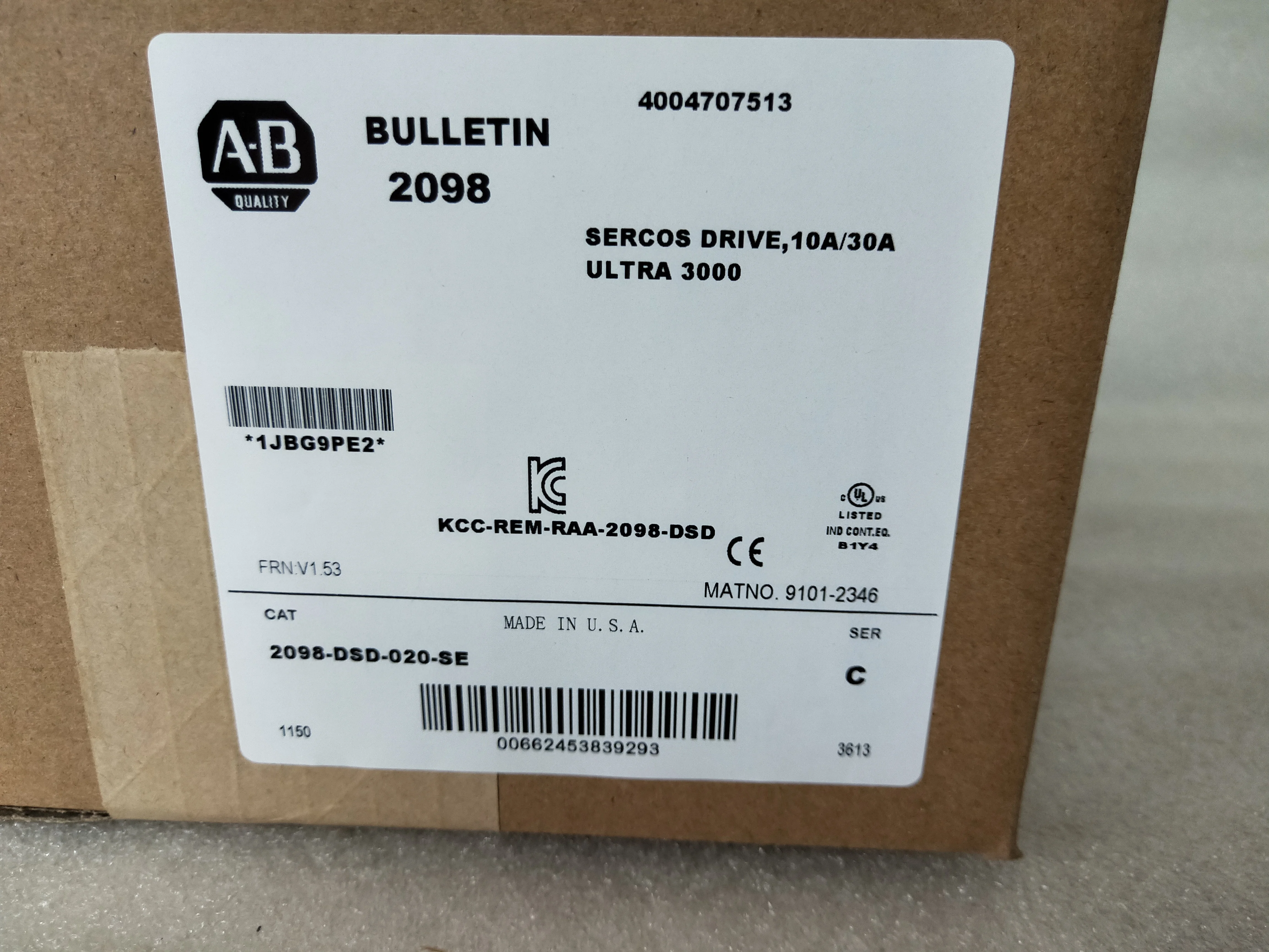 1 шт. 2098-DSD-020-SE ультра 3000 цифровой сервопривод SERCOS SER C