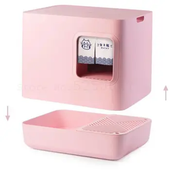 

Privacy Semi-enclosed Cat Toilet, Dung, Odor-proof And Sand House With Sand Cat Pot
