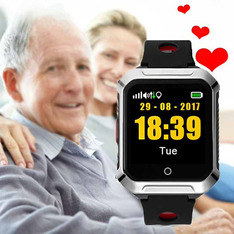 

5day Long Working Time Elderly Older Old Adult Parents Gift Remote Position GPS+LBS+WIFI SOS Call Health Track Smart Watch Band