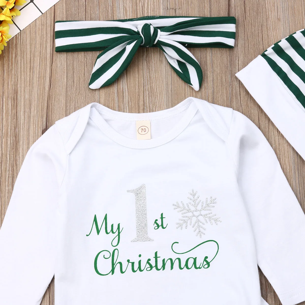 Одежда для малышей с надписью «My First Christmas»; боди с длинными рукавами для маленьких мальчиков и девочек; топы и штаны; детская одежда