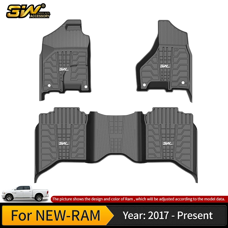 3W TPE floor mats for Ram Dodge Rebel Ram &Dodge Horn & NEW RAM car