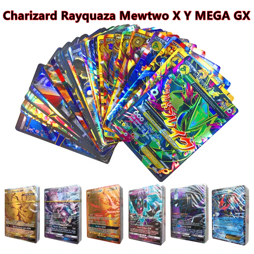 

100 to 300Pcs No repeat Playing For Game Collection Cards Toys Trading GX MEGA EX Battle Carte Toy English Language