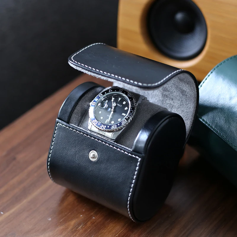 PU Leather Watch Box Single Portable Storage Bag High Grade Storage Box Single Watch Anti Falling Watch Bag Dust Anti Oxidation 