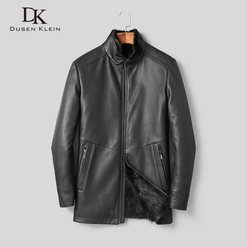 

Men Winter Coat Warm Jackets Thick Outerwear Genuine Leather Sheepskin+Mink Fur Coat 2020 New Jacket T1930