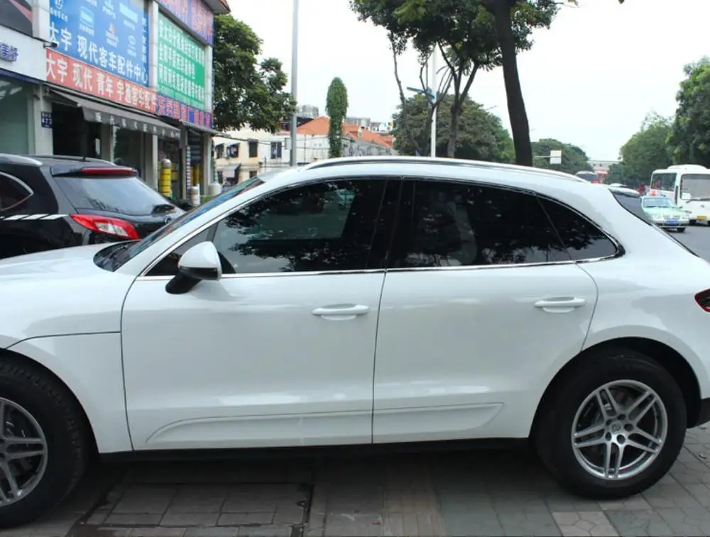 Нержавеющая сталь снаружи подоконник крышка планки 18 шт. для porsche macan Boxter - Цвет: 10 pcs trims silver