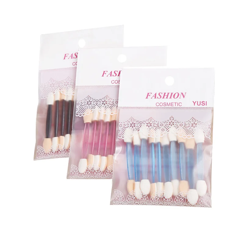 New Fashion 50Pcs Pro Sponge Stick Eye Shadow Applicator Cosmetic Makeup Tools Double-head Eyeshadow Brush For Women Tool | Красота и